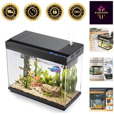 Crystal Clear 2.4 Gallon Fish Tank Kit with Adjustable Lighting Humidifier