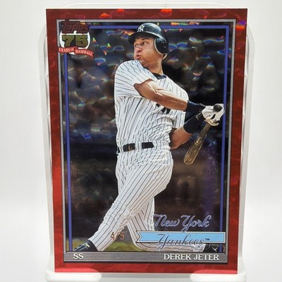 2026 Topps series 1 Red Crackle Foil Derek Jeter 4/5 !  T91-30 RARE !