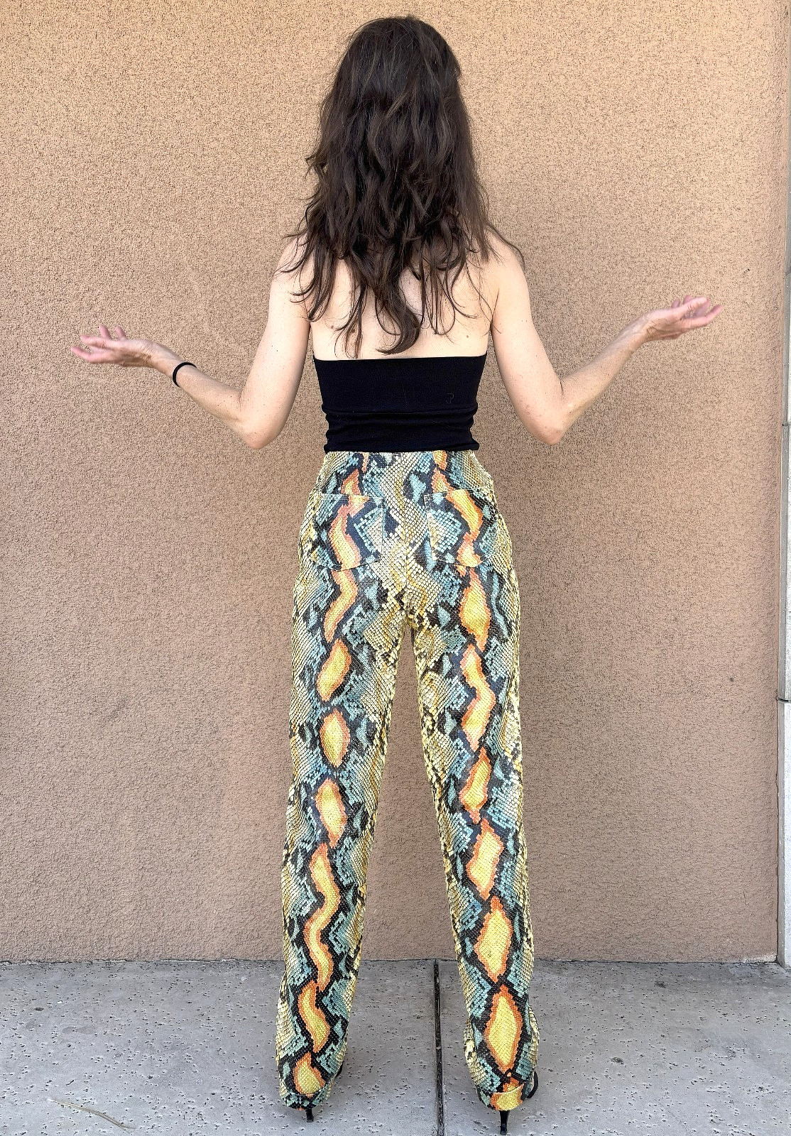 circa 2000 CHANEL Paris Python Snake Skin Pants..… - image 1