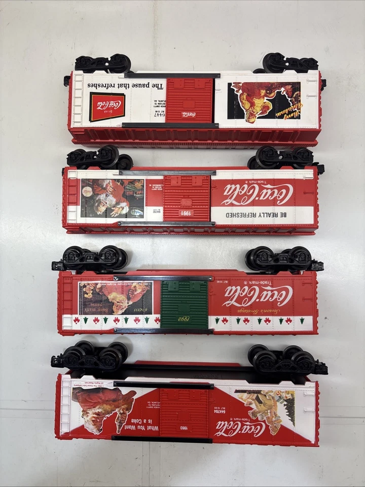 K-Line Coca Cola Historical Christmas Boxcar Set Ltd Ed  K-6447A 1990,91,92,93. - Image 4 of 4