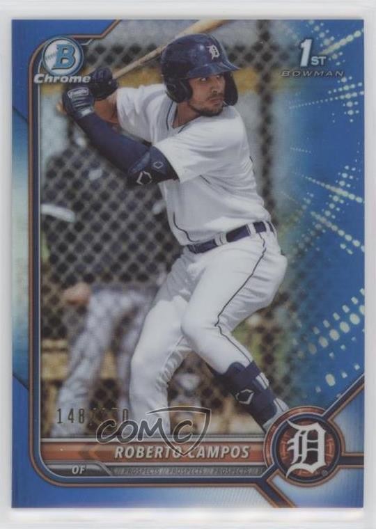 2022 Bowman Chrome Prospects Blue Refractor 148/150 Roberto Campos #BCP-14 06iy