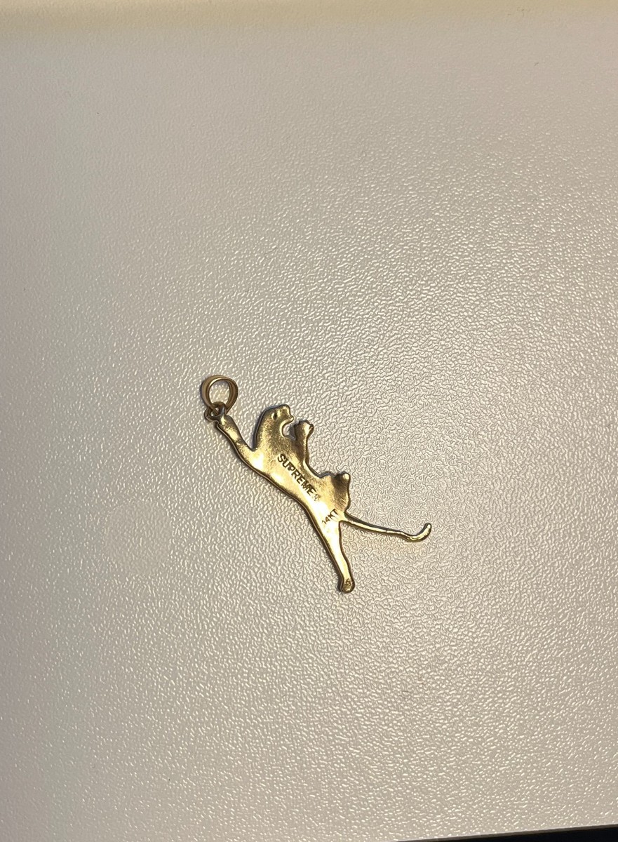 Supreme 14K Gold Panther Necklace Pendant with Ruby Eye | eBay