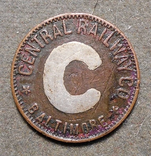 Atwood-Coffee MD 60O. Baltimore, Central Railway Co. Bimetal copper & copper nic - product listing photo