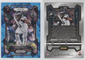 2023 Panini Prizm Rookies Blue Ice Prizm /99 Nolan Smith #382 Rookie RC