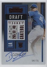2020 Panini Contenders Rookie Draft Ticket Red 54/75 Brusdar Graterol Auto 17w0