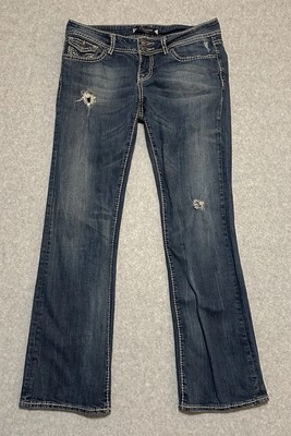 Vigoss Women's Fit Bootcut Low Rise Light Wash Size 30x9 32x31 Stretch Jeans