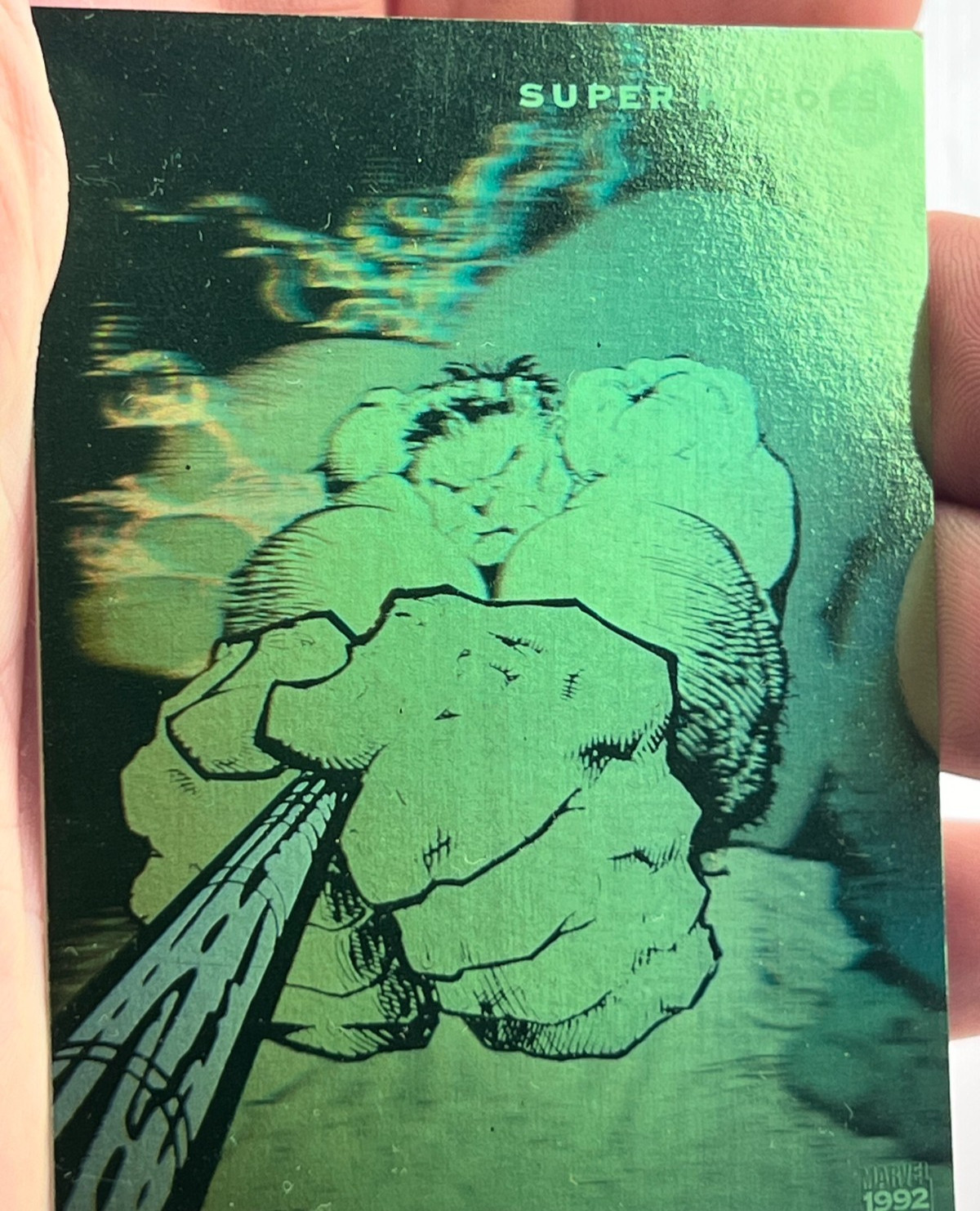 1992 Marvel Universe Series 3 Hulk Hologram H-1 Impel Super Heroes Vintage