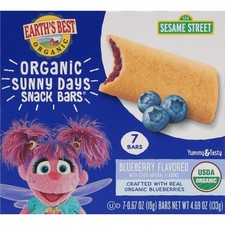 Organic Toddler Snack Bars for Kids 2 Years, Blueberry Flavor with Natural