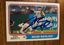 2023 Topps Heritage Jon Berti Miami Marlins Autographed Baseball Card #53