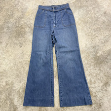 Vintage Levi's jeans womens 27 orange tab bell bottom 70s Disco Hippie blue