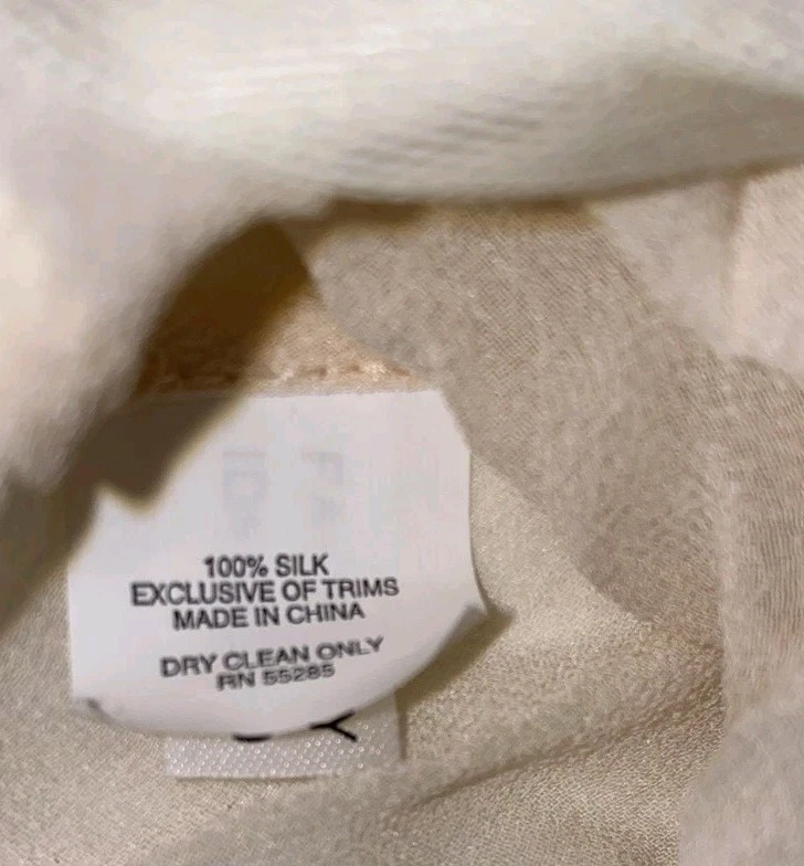 Camiseta sin mangas Y2k 90s Express talla M beige 100 % seda babydoll coqueta kawaii para mujer Foto 4 de 4