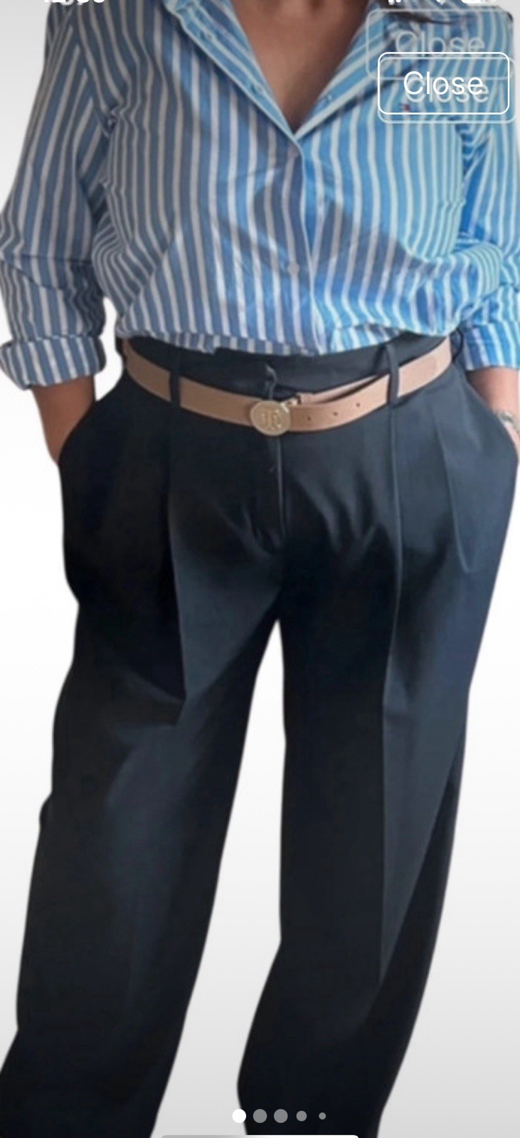 John Lewis Women’s Wool Blend Double Pleated Wide Leg Trousers-Size 18-RRP £85