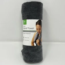 Evolve Yoga Hand Towel by Gaiam Gray Polyester 20" W X 30" L New With Tags