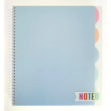 Carolina Pad 17514 Noted Five-subject Spiral Notebook, Medium/college Rule,