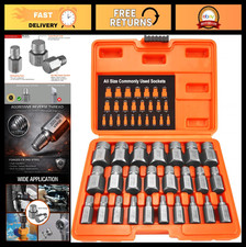 25pcs Screw Bolt Extractor Set Multi-spline Easy Out Tool Kit For Stripped Scre