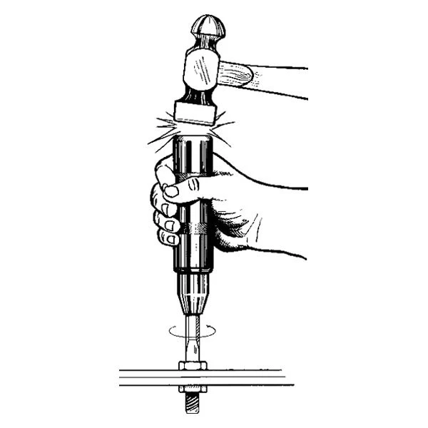 Lisle 6-piece Metal Handle Slotted/Phillips Impact Screwdriver Kit Foto 2 de 3