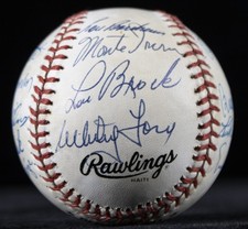HALL OF FAME BASEBALL - AUTOGRAPHED SIGNED BASEBALL WITH CO-SIGNERS