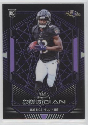 2019 Obsidian Rookies Electric Etch Purple /75 Justice Hill #117 Rookie RC 0o6v