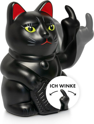 ANGRY CAT - Winkekatze Lucky CAT - Lustige Winkende Katze - Japanische Winkkatze