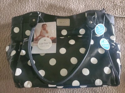Carter's Diaper Bag/Black/White/Green Unisex Colors NWT