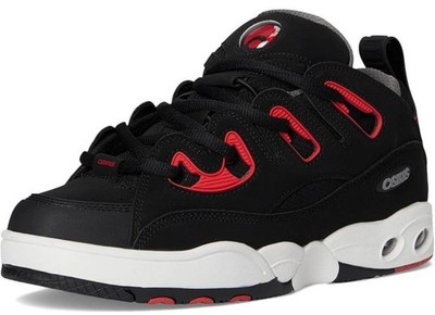Osiris D3 E Black Charcoal Red Mens Skate Trainers Shoes