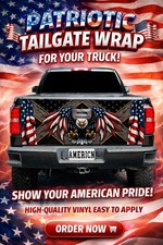 3m Controltac Tailgate Vinyl Decal American Flag Eagle Truck Wrap Sticker Usa