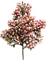 Artplants KüNstlicher Zweig Schneeball Marmyn Mit Beeren, Hellrosa, 35Cm