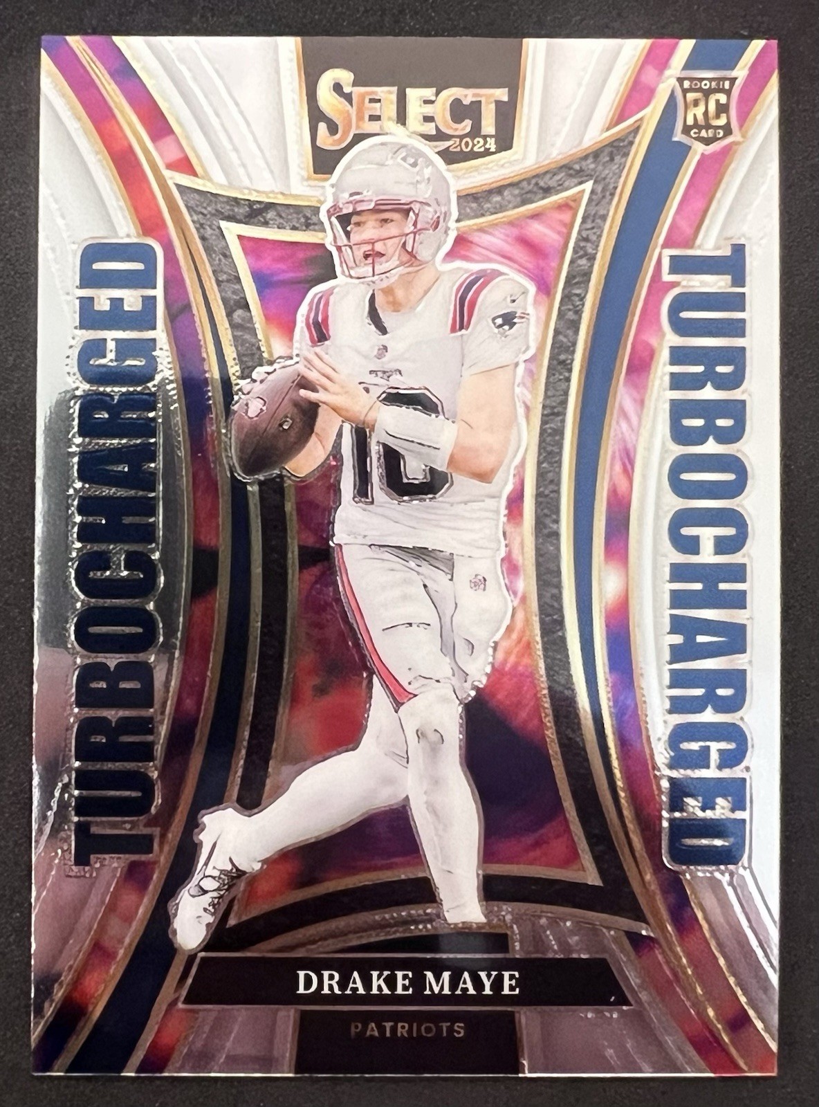 2024 Panini Select - Turbocharged Drake Maye #24 Silver Prizm Rookie