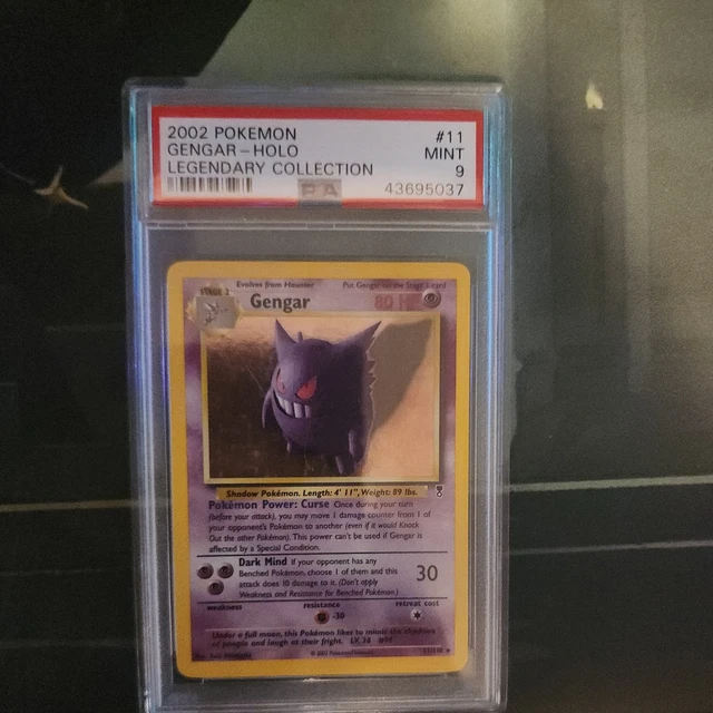 2002 POKEMON LEGENDARY COLLECTION #11 GENGAR-HOLO PSA 9