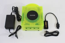 Nintendo Gamecube Console Clear Transparent Yellow & AC HDMI NTSC-U/C DOL-001 GC