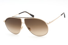 TOM FORD RILEY-02 FT0825 28F Sunglasses Gold Frame Brown Gradient Lenses 62mm