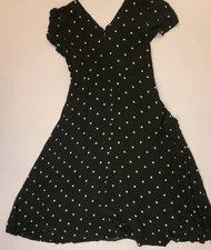NWT City Chic Womens Dress Large Black White Spot Sweet Doll Shoulder Flare 9256