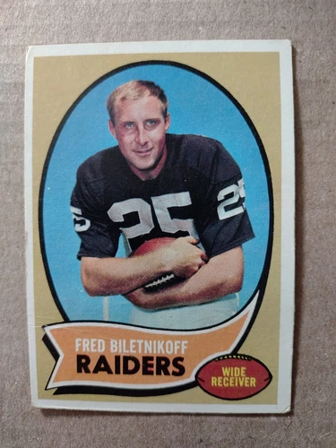 1970 Topps Football Fred Biletnikoff HOFer #85 "Oakland Raiders" 🏈🏈