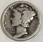 1921 Mercury Dime. Key Date. 90% Silver. Free Shipping!
