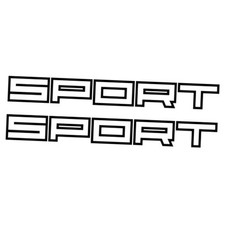 Sport Decal, 2 Pcs 16 Inch Sport Letter Logo Sticker Fit for All Cars Black