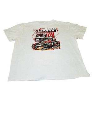   Chase Briscoe Racing #5 Mahindra Tractors  T Shirt 3x XXXL White  