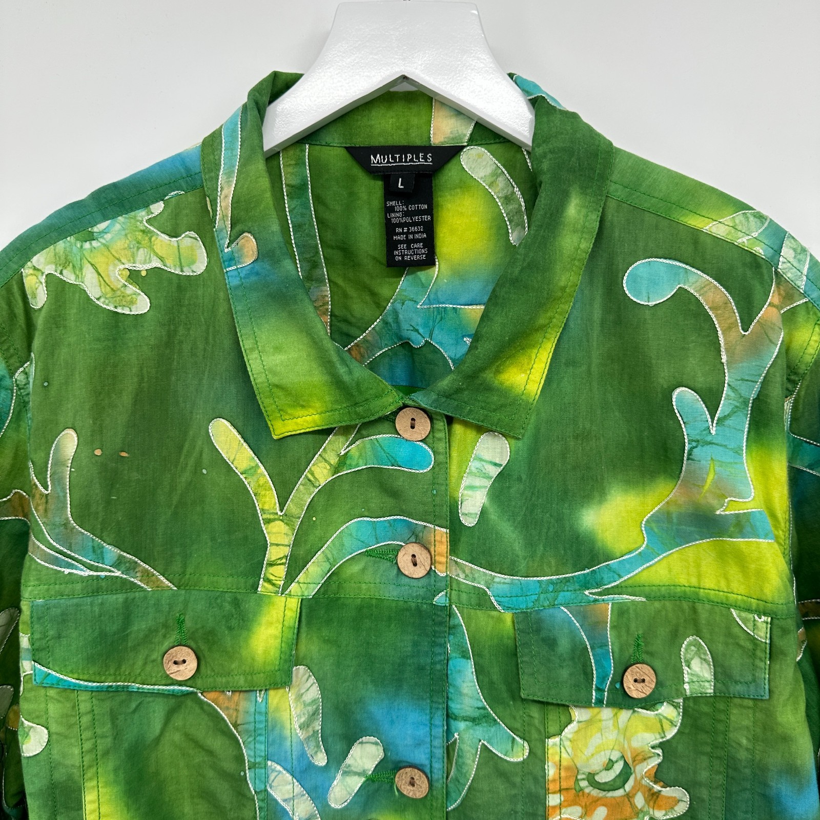 Vintage Multiples Jacket Size Large Embroidered L… - image 4
