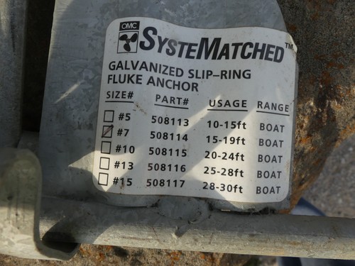 7 lb Equivalent Galvanized Slip Ring Utility Anchor for Boats 15 to 19 Ft Long - Picture 3 of 11