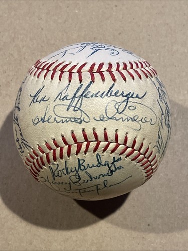 1954 Cincinnati Reds Redlegs Finest Team Signed Baseball 29 Signatures JSA LOA