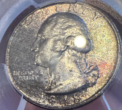 1948-S Washington Quarter PCGS MS66 - Nice Textile Toning !