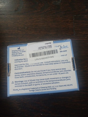 Sealed-ZQuiet Anti-Snoring Mouthpiece Clear- Comfort Size #2 Single Refill Pack - Picture 3 of 10