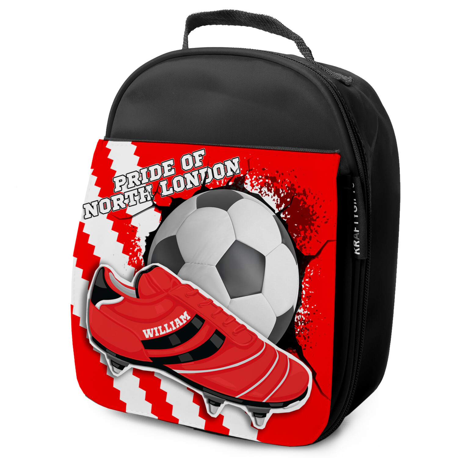 Football Lunch Bag Kids Lunch Box School Snacks Insulated Personalised