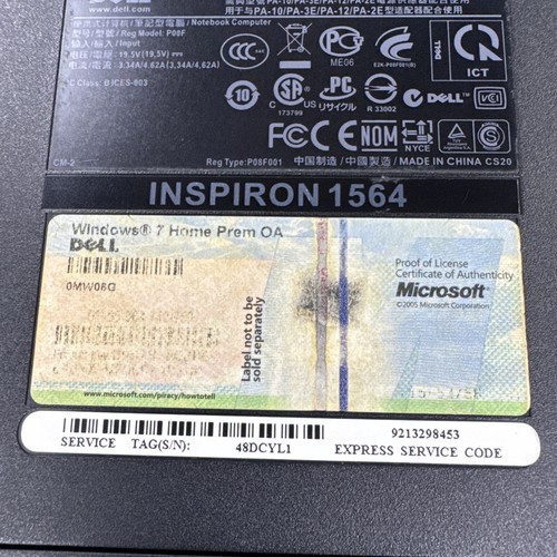 Dell Inspiron 1564 Laptop Black Working Turns on - Picture 15 of 19