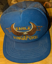 Vintage 'Singaporean Eagle' Adjustable Fit Foam Mesh Vacation Travel Souvenir