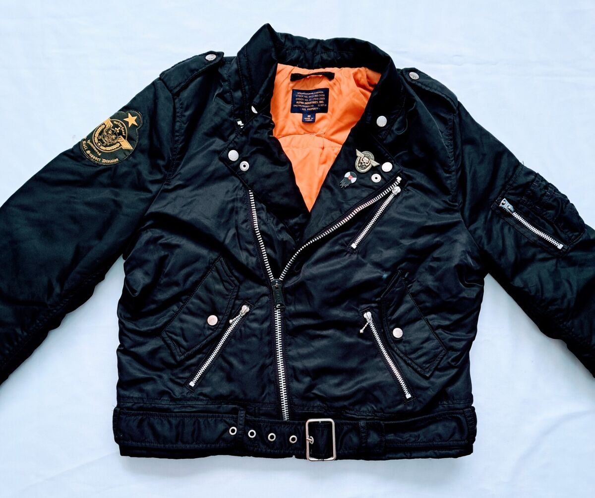 Alpha Industries, Motorhead Motorcycle Bomber Patched Battle Alpha Industries, Motorhead Motorcycle Bomber Patched Battle