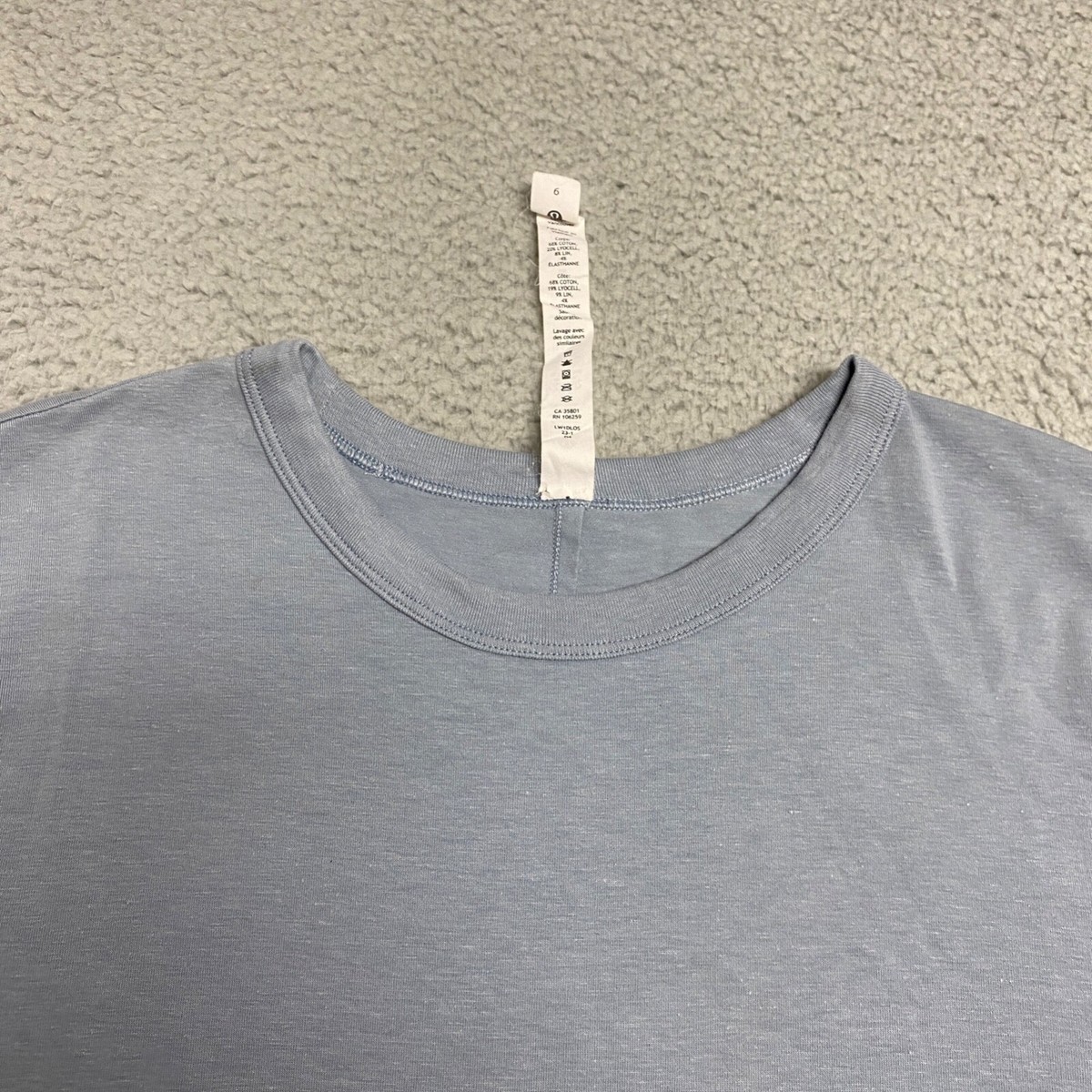 Lululemon Cotton Blend T Shirt Dress Womens 6 Blue Soft