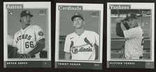 2020 Topps Archives Snapshots Bryan Abreu Gleyber Torres Tommy Edman Black White