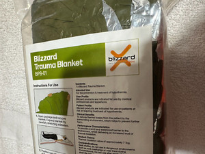 Blizzard 3 Layer Trauma Green Blanket BPS-01