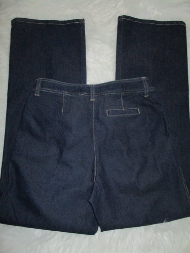 Jones Wear Jeans Women's Sz. 6 Studio Essentials Stretch Wide Leg Dark Blue - Picture 3 of 9