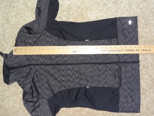 Ideology Full Zip Women's Large Black & Gray Athletic Jacket w/ Thumb Holes - Picture 6 of 7
